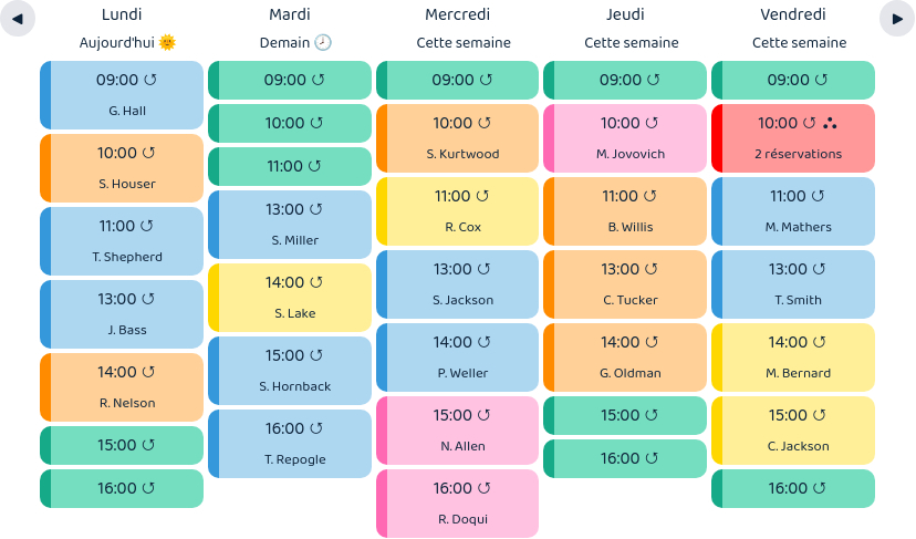 Illustration de la gestion de l'agenda